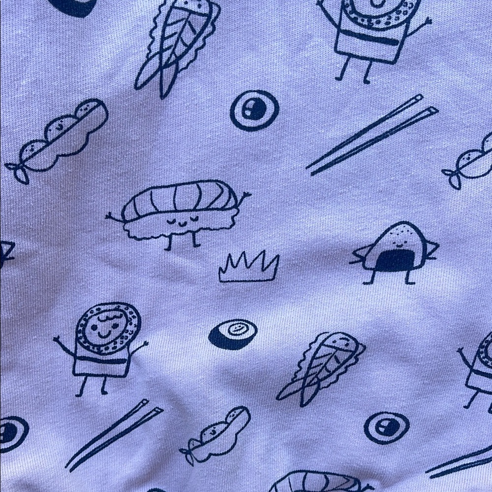 Kira kids Pink sushi inspired organic cotton Graphic Sweatshirt - Picture 3 of 5